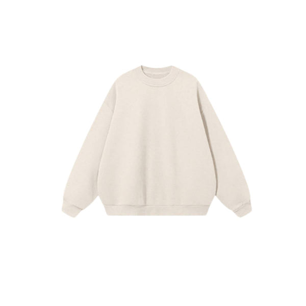 Heavyweight Fleece Boxy Drop Shoulder  Crew Neck Sweatshirt