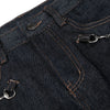 Raw Denim Wide Leg Metal Hardware Jeans