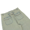 Vintage Patchwork Appliqué Wide-Leg Curved Barrel Jeans