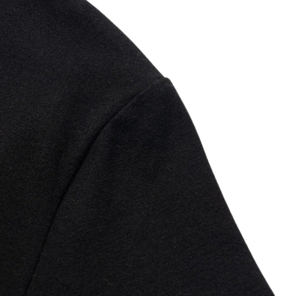 Women's Black Slim-Fit Stretch Crew Neck Short  Sleeve Tee
