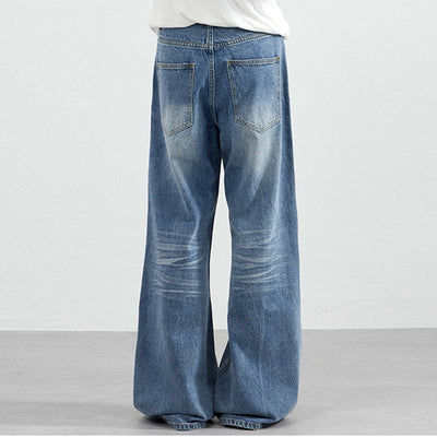 Comfort Fit Light Blue Wide Leg Everyday Jeans