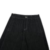 High-Waist A-Line Denim Cropped Shorts