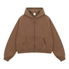 Dual Zipper Fleece Hooded Streetwear Hoodie