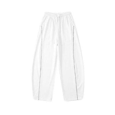 Colorblock Seam Detail Curved Leg Pants