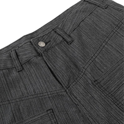 Minimalist Pinstripe Wide-Leg Utility Trousers