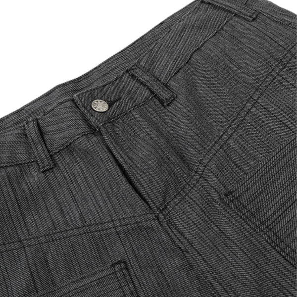 Minimalist Pinstripe Wide-Leg Utility Trousers