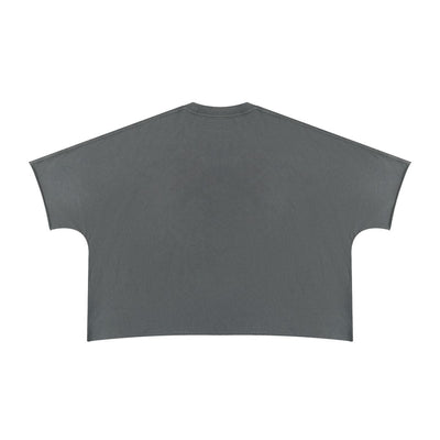 Washed Boxy Cropped Raglan Tee