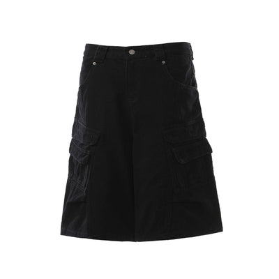 Multi Pocket Cargo Denim Shorts