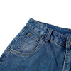 Retro Washed Denim Wide-Leg Bermuda Short