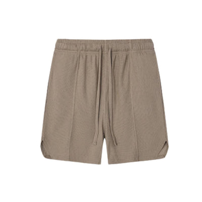 Premium Waffle Knit Side-Slit Shorts