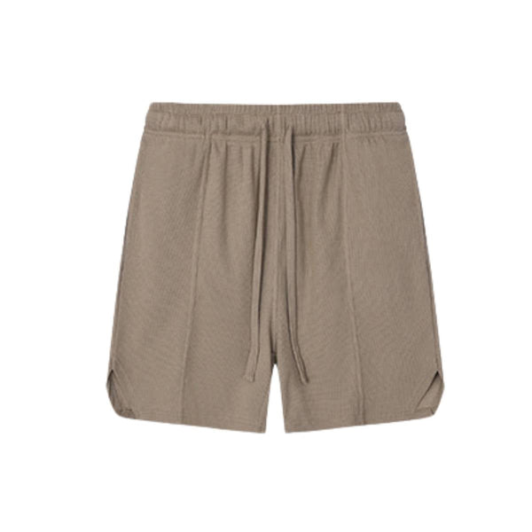 Premium Waffle Knit Side-Slit Shorts