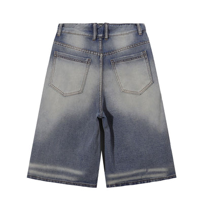 Vintage Frost Wash Button Fly Denim Shorts