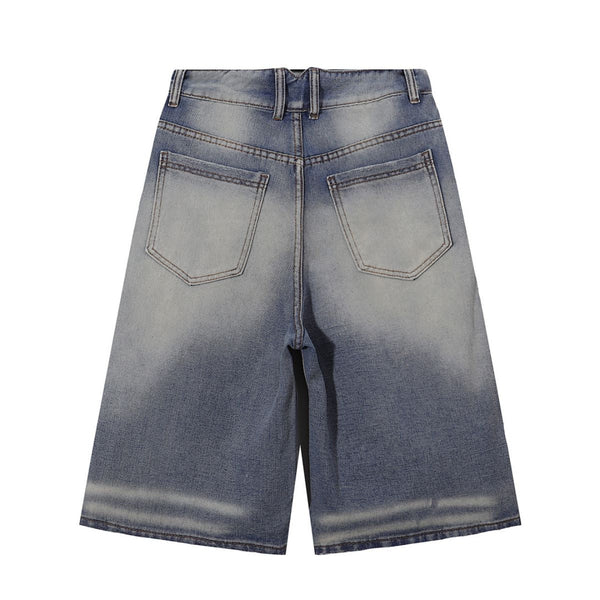 Vintage Frost Wash Button Fly Denim Shorts