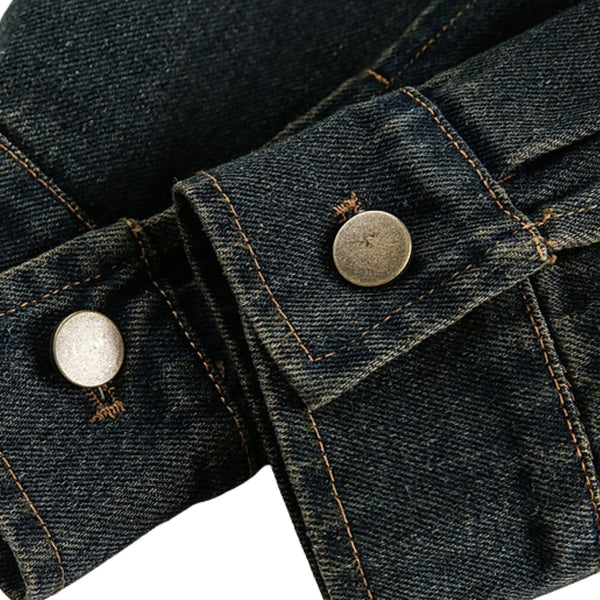 Unisex Retro Washed Vintage Denim Jacket
