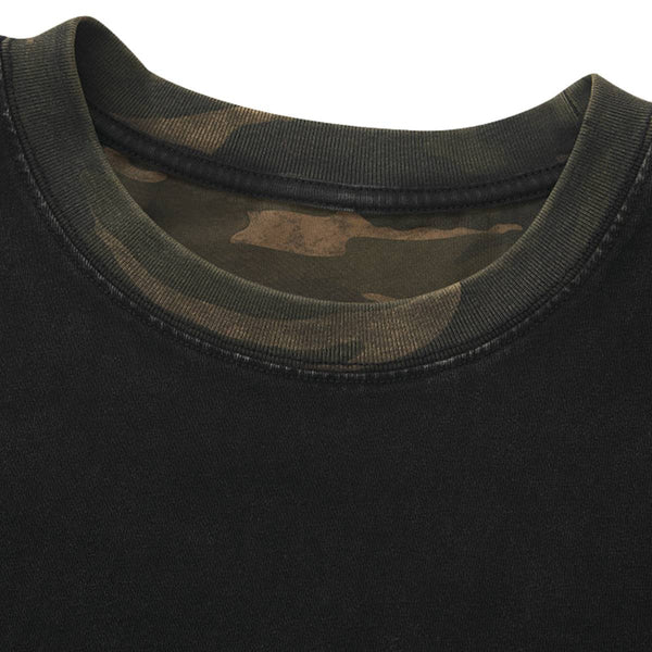 Stone Wash Camo Boxy T Shirt 8.5oz