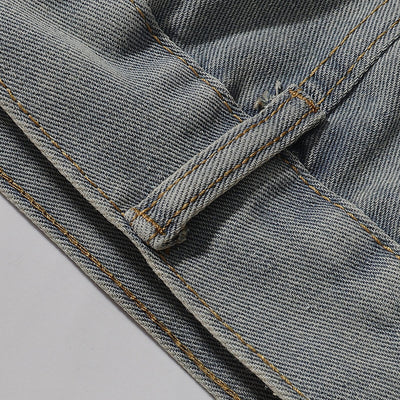 Oversized Zip-Up Denim Jacket