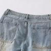 Vintage Washed Utility Cargo Wide-Leg Jeans