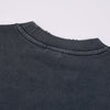 Distressed Raw Hem Crop Sweatshirt