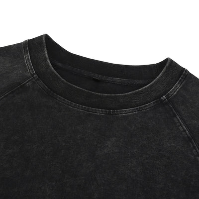 Stone-Washed Raw-Edge T-Shirt 275gsm