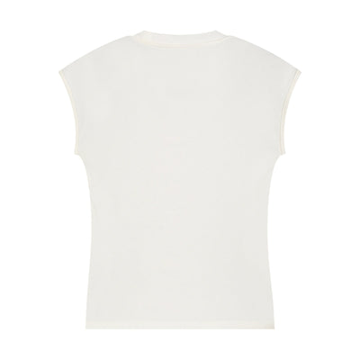 Classic Scoop-Neck Ribbed Sleeveless Top 7.5oz
