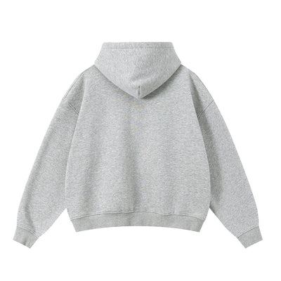 Soft Cotton Fleece Zip Up Hoodie Kangaroo Pockets