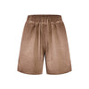 Reverse-Dyed Distressed Raw Edge Shorts