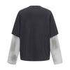 Washed Colorblock Contrast Sleeve Tee