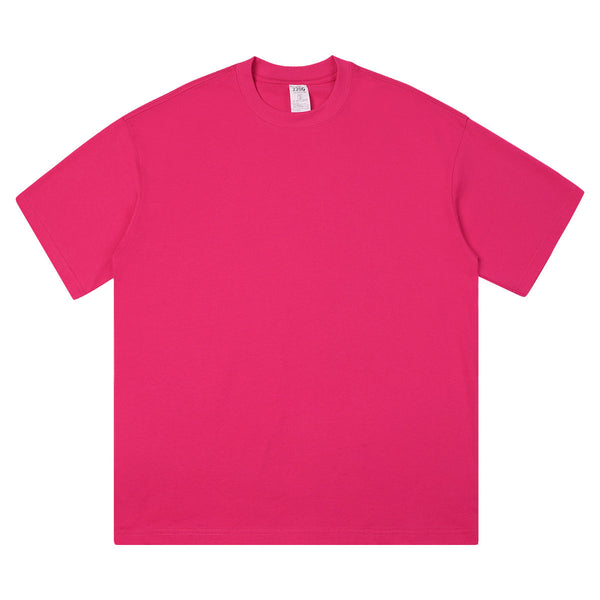 Relaxed Fit Solid Color Cotton Tee 220gsm