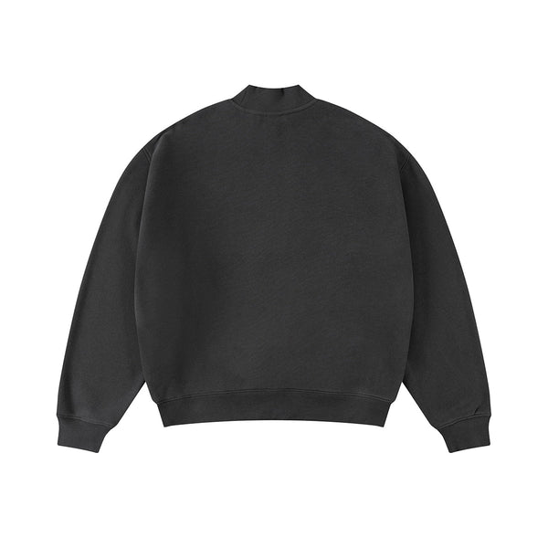Soft Fleece Mock Neck Pullover Sweatshirt