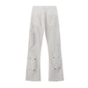 Snap Detail Slight Flared Hem Cargo Pants