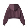 Women's Solid Color Relaxed Cropped Hoodie
