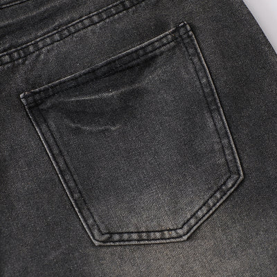 Vintage Whisker Wash Wide-Leg Jeans