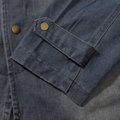 Stand Collar Baggy Denim Jacket