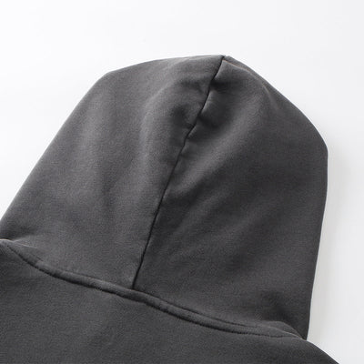 Distressed Vintage Wash Zip Up Hoodie