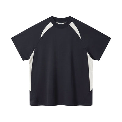 Color Block Oversized Sporty Raglan T-Shirt