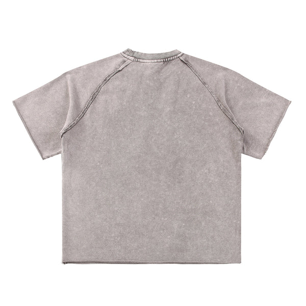 Heavy Washed Wax-Dyed High Street Raglan Tee