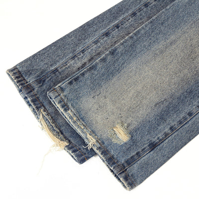 Vintage Distressed Ripped Relaxed-Straight Jeans