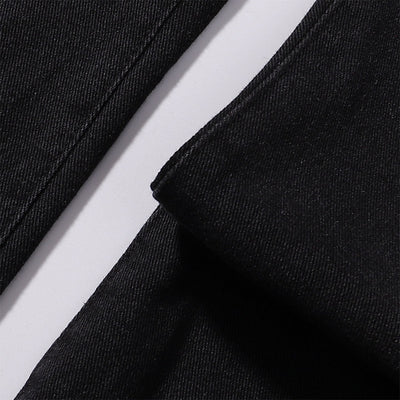 Black Washed Wide Leg Denim Jeans