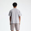 Vintage Washed Oversized Gray Print Tee