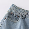 Vintage Washed Utility Cargo Wide-Leg Jeans