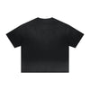 Boxy Raw Edge Washed Loose Short Sleeve Tee
