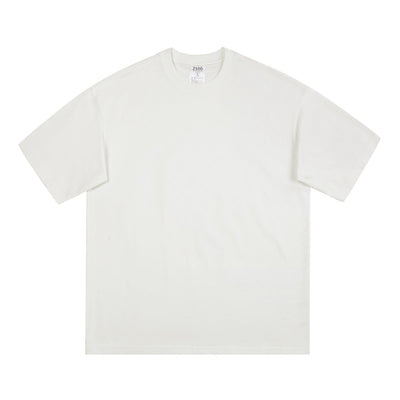 Crew Neck Solid Color Cotton Tee 250gsm