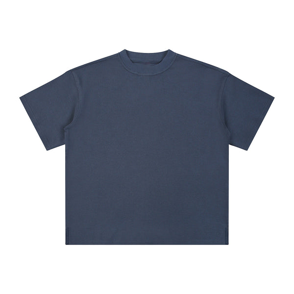 Heavyweight Waffle Split-Hem Texture T-Shirt