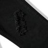 Distressed Black Ripped Flared Jeans