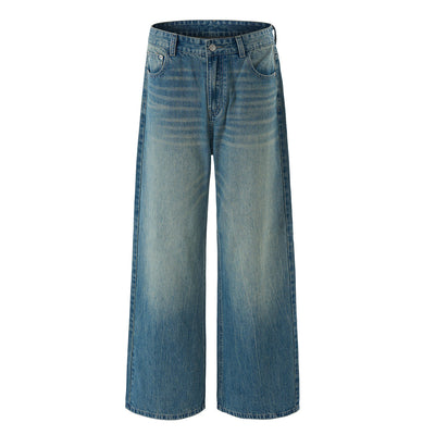 Vintage Light Wash Wide Leg High Rise Jeans
