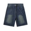 Vintage Washed Knee Length Denim Bermuda Shorts