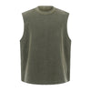 Vintage Washed Knitted Sleeveless Fitted Tank Top