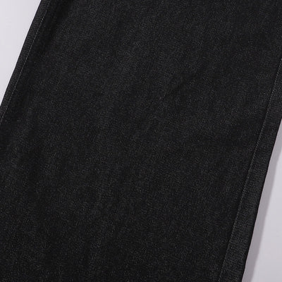 Shibuya Dragon Embroidered Wide Leg Jeans