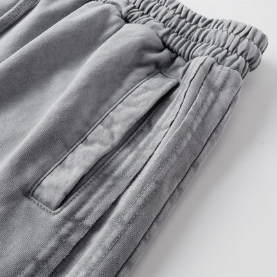 Distressed Patchwork Raw Edge Shorts