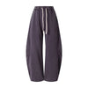 Vintage Washed Curved Panel Wide Drawstring Pants